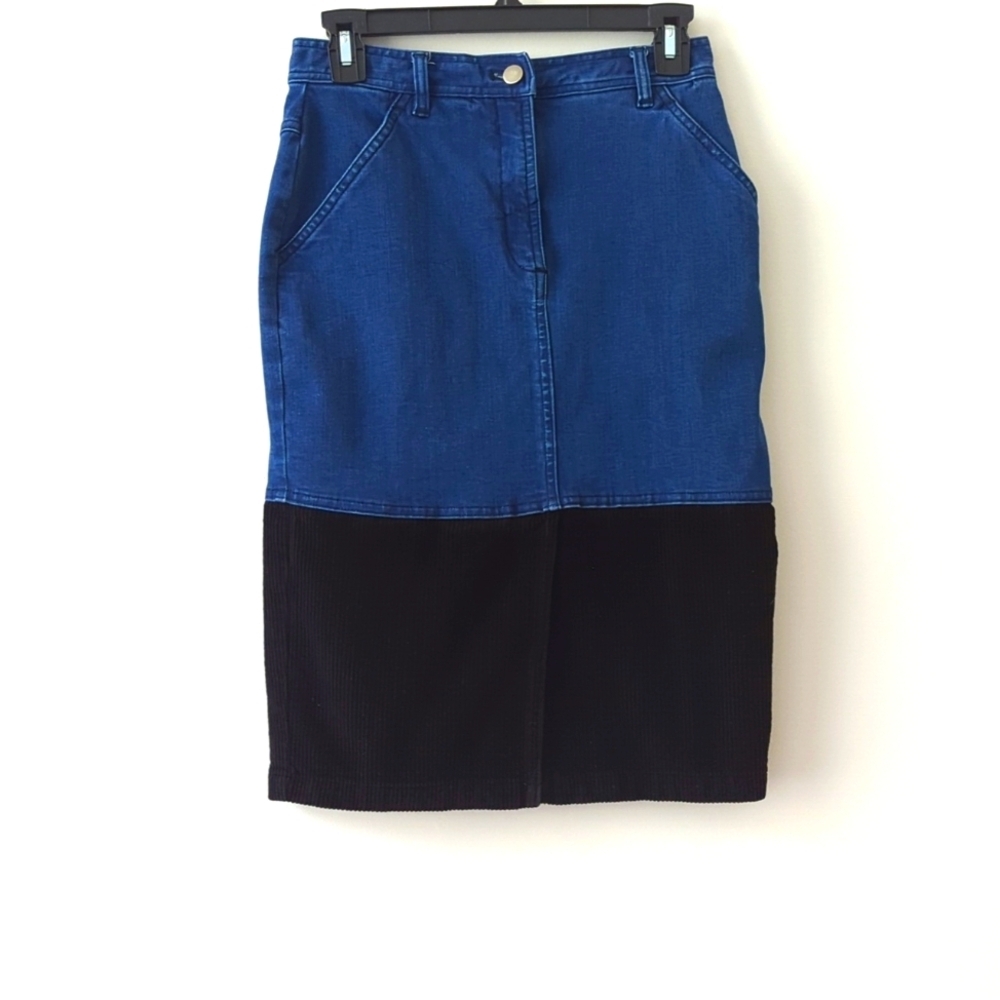 Anthropologie Tonal Denim‎ Skirt | Plenty by Tracy Reese - Picture 3 of 9